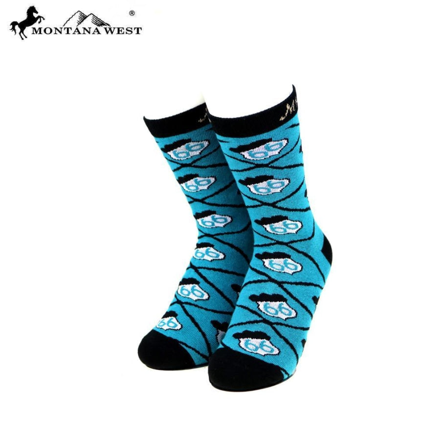Montana West Route 66 Collection Sock Assorted Colour - Turquoise - Accessories