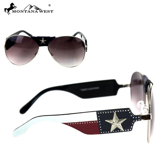Montana West Texas Collection Sunglasses - Navy - Mens Accessories