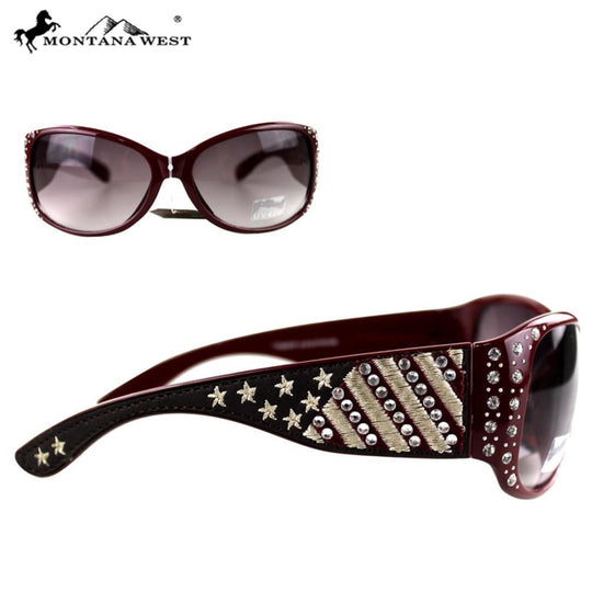 Montana West Us Pride Collection Sunglasses - Red - Womens Accessories