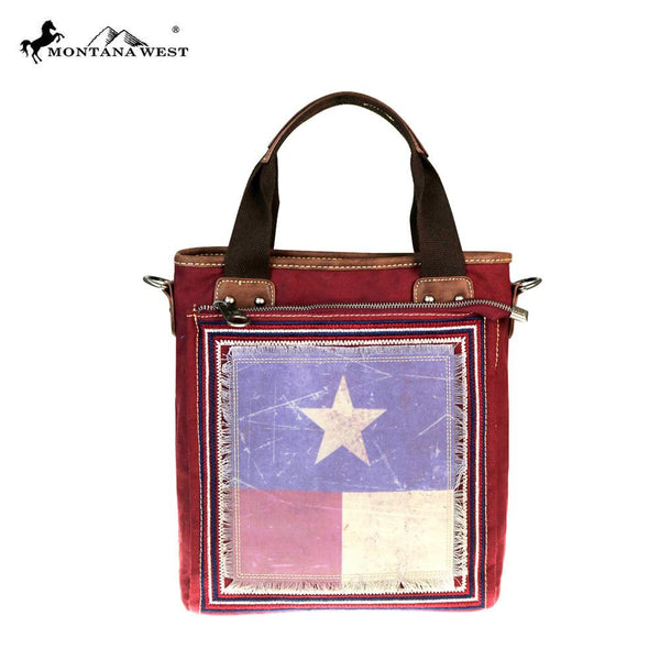 Montana West Texas Pride Collection Mini Tote/Messenger in Red